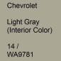 Preview: Chevrolet, Light Gray (Interior Color), 14 / WA9781.